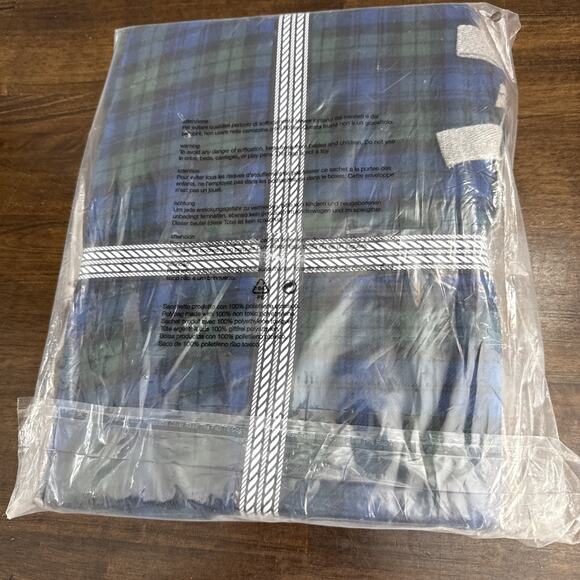 NWT $59 Jos A. Bank Sleepwear Pajama Set Mens Long Sleeve + Flannel Pant Sz XL - Picture 2 of 2